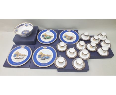 A SELECTION OF BOXED ROYAL WORCESTER CERAMICS each appertaining to the centenary of Morgan Sports Cars, the majority being li