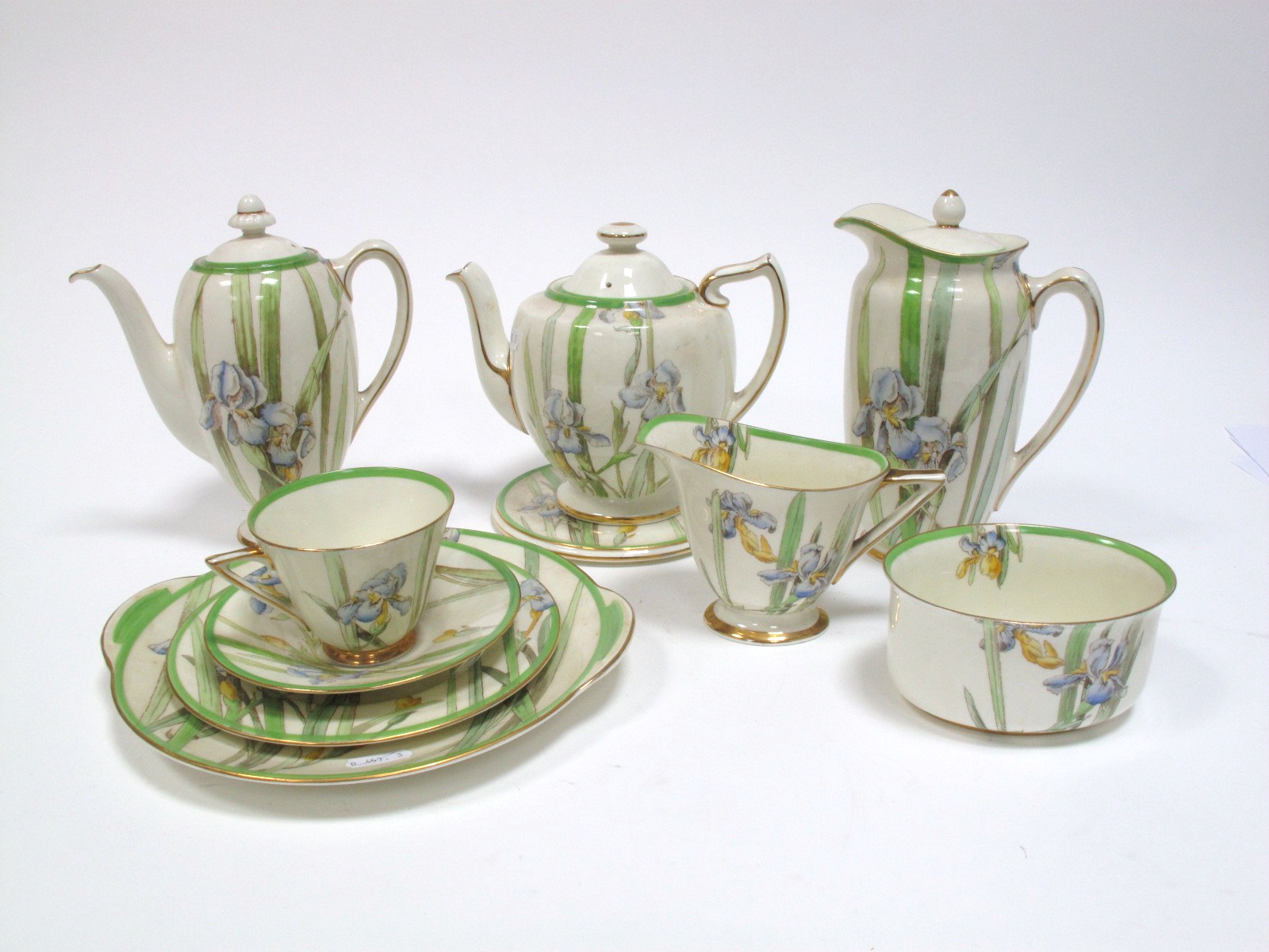 A 1930's Royal Doulton Tea Service, decorated in the Iris pattern No ...