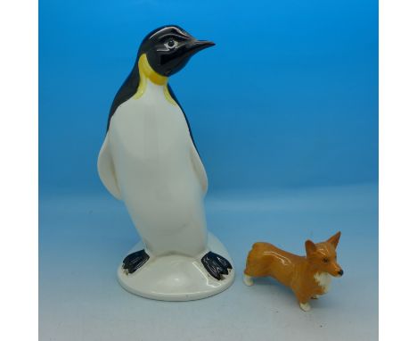 A Poole penguin and a Beswick corgi