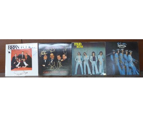 Four signed albums, Rubettes, Mud, Marmalade and Brian Poole