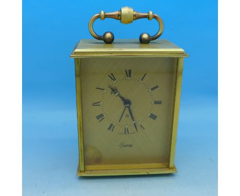 A Swiza 8-day carriage clock