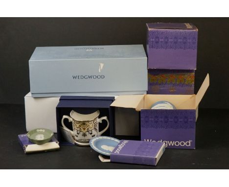 A collection of Wedgwood and Royal Worcester ceramics in original gift boxes to include the Wedgwood celebration of the mille