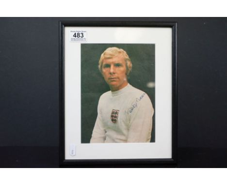 Football - a framed and glazed portrait photo of Bobby Moore 