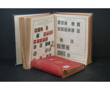 Two stamp albums containing British, Commonwealth and world stamps, good quantity of victorian examples including Penny Black