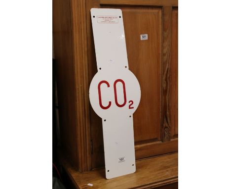 A L &amp; G Fire Appliance Co. Ltd CO2 enamel sign plus a Pair of Bookends in the form of Dogs of Foe