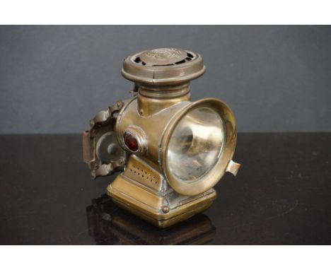 An early 20th century Lucas 'Queen' bicycle lamp. 