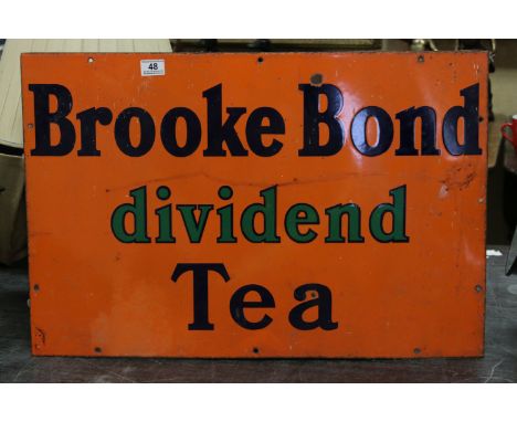 Enamel Advertising Sign ' Brooke Bond dividend tea ', 76cms x 51cms 