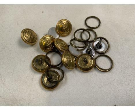A set of gilt Royal Navy buttons.  