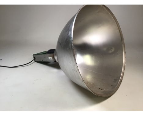 A vintage metal industrial lamp by Thorne W:54cm x H:76cm