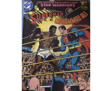 DC Comics. Superman vs Muhammad Ali. 1978. All new collectors edition, no.7. Cover includes over 160 celebrities watching the