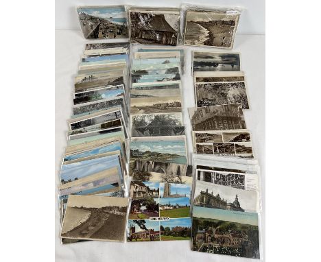 Ex Dealers Stock - 200 assorted Edwardian &amp; vintage Suffolk postcards, to include RP's. Includes cards from: Ipswich, Bur