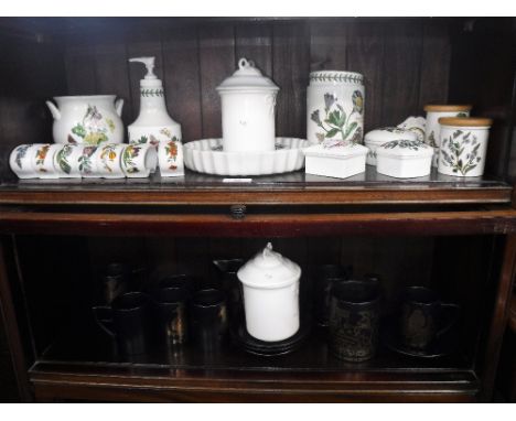 A COLLECTION OF PORTMEIRION CERAMICS including coffee cups, saucers and cream jug 