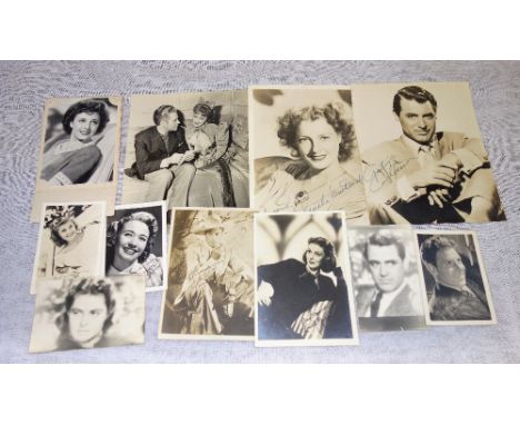 A COLLECTION OF VINTAGE PHOTOGRAPHS OF FILM STARS, to include Cary Grant and Gary Cooper