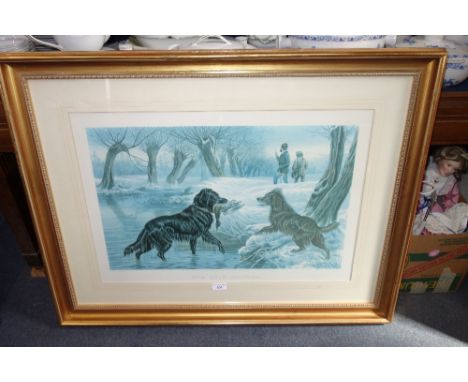 A SERIES OF FOUR SPORTING PRINTS AFTER BASIL BRADLEY in gilt frames (re-strikes)