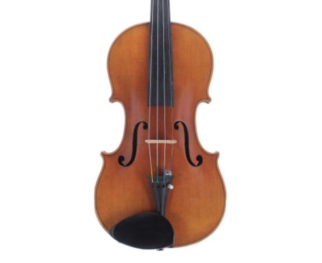 German violin labelled Nach Antonius Stradivarius Gefertigt von J. Altrichter, Hof.-Instr.Fabrik in Frankfurt a.O.anno 1910; 