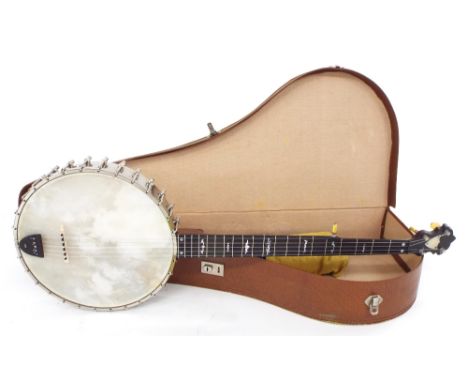 James Wells five string open back banjo, inscribed James Wells, Ascot to the side of the neck heel, with 11.5" diameter skin 