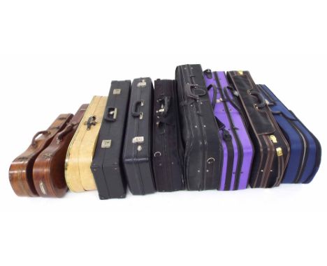 Ten various size violin and viola cases (10)