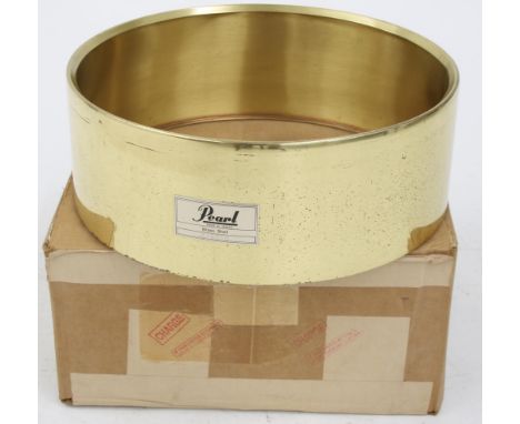 Pearl Brass Shell 14" snare drum shell, ser. no. 874010