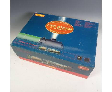 Hornby ‘00’ gauge Live Steam, R2566, Flying Scotsman train set, comprising LNER green 4472 4-6-2 A3 Class locomotive and tend