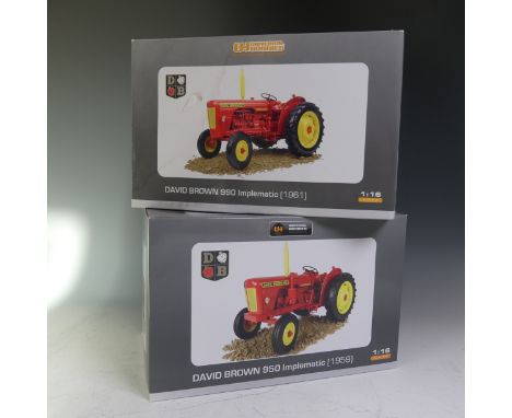 Universal Hobbies (1/16th scale) David Brown 950 Implematic Tractor (1959), and David Brown 990 Implematic Tractor (1961), bo