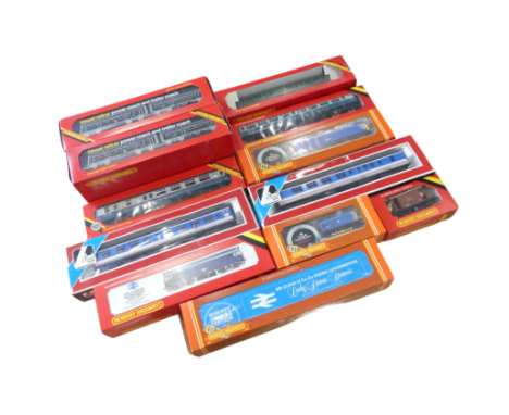 Hornby Railways, '00' gauge, six boxed locomotives: two R.157 Diesel Railcar power coach and trailer coach sets, R.334 Diesel