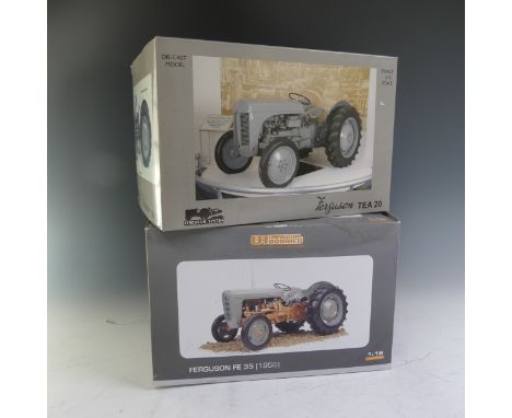 Universal Hobbies (1/16th scale) Ferguson FE 35 Tractor (1956), grey, boxed, and Ferguson Tea 20, grey, boxed (2) 