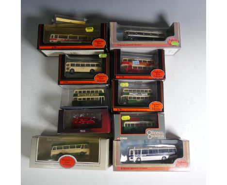 A good collection of diecast model buses and coaches, approximately 90, mainly 1:76 scale Gilbow Exclusive First Editions and