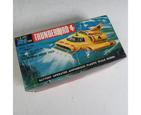 Thunderbirds: J Rosenthal Toys Ltd (JR 21 Toy), Thunderbird 4, battery operated plastic model, with boosters and front bar, f