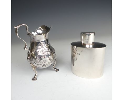 A George V silver Tea Caddy, by G Unite &amp;&nbsp;Sons &amp;&nbsp;Lyde Ltd., hallmarked Birmingham, 1930, of plain oval form