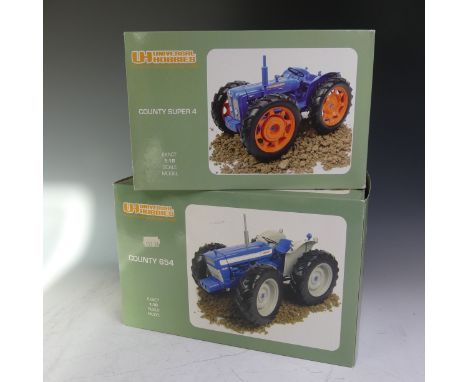 Universal Hobbies (1/16th scale) County 654 Tractor, boxed, and County Super 4 Tractor, boxed (2) 