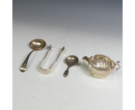 A late Victorian silver Cream Jug, by&nbsp;John Edward Wilmot, hallmarked Birmingham 1898, with demi- fluted deocration, 11cm