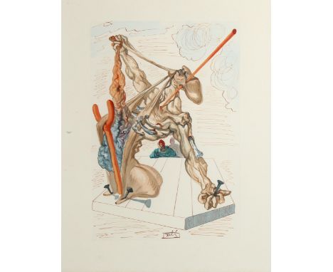 Salvador Dali (1904 - 1989), Divine Comedy, lithograph, image 25cm x 17cm, framedGood condition 