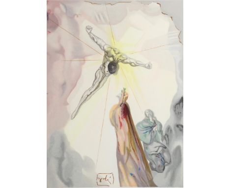 Salvador Dali (1904 - 1989), The Divine Comedy, lithograph, image 25cm x 17cm, framedGood condition 