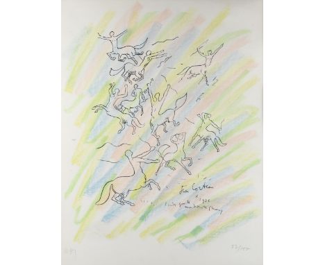 Jean Cocteau (1889 - 1963), Les Centaures, colour lithograph, published by Mourlot Paris, signed in the plate, no. 53/150, wi