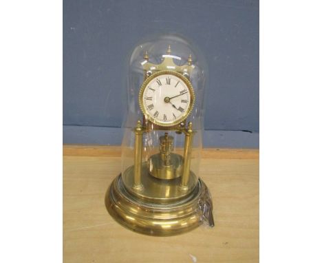 Brass 400 day suspension clock with key Circa 1912