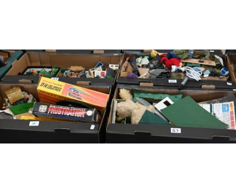 A large quantity of children's toys and games in played-with condition, including Action Man and accessories, Plasticraft, Br