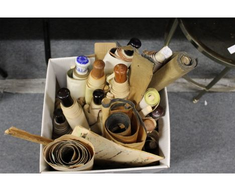 A quantity of Chinese scroll pictures.