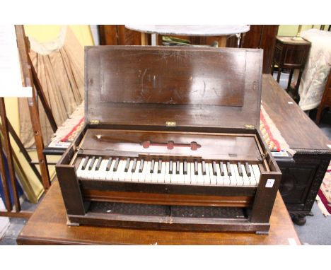 A late Victorian travelling harmonium.