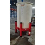 500Gal. Plastic Tank, c/w Drain & Base