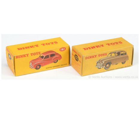 Dinky empty boxes a pair (1) 153 (40E) Standard Vanguard Saloon with fawn colour spot and dual numbered 153/40E end flaps and