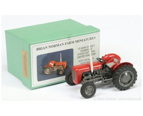 Brian Norman Farm Miniatures FM08 Massey Ferguson 35 Tractor - red, grey, white chimney stack - Mint in a Near Mint lift off 
