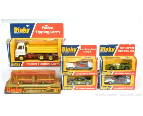 Dinky group to include; 2 x 189 Lamborghini Marzal - metallic aqua, white, red interior, Speedwheels, 2 x 223 McLaren -metall