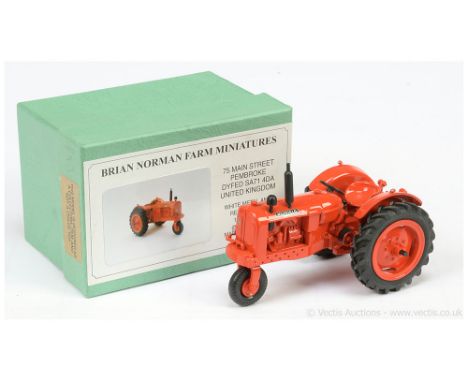 Brian Norman Farm Miniatures FM04 Nuffield Universal Single Wheel Row-Crop Tractor - orange-red, black - Mint in a Near Mint 