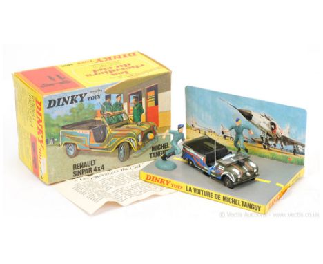French Dinky 1406 Renault Simper 4x4 "Michael Tanguy" - finished in drab green with red, white &amp; blue print &amp; comes w