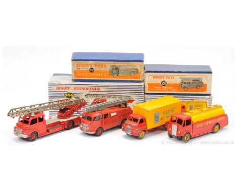 Dinky group to include 555 Fire Engine with Extending Ladder - red including Supertoy hubs, silver trim and ladders, with win