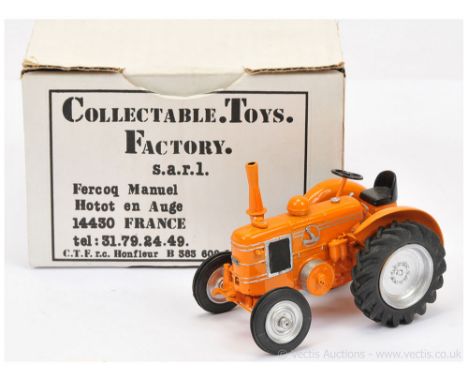 Collectable Toys Factory (France) Field Marshall Tractor - orange, silver and black trim - Near Mint in a Good Plus to Excell