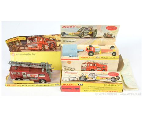 Dinky 285 Merryweather Marquis Fire Tender - metallic red, silver trim - Good Plus (does have some slight corrosion on bare m