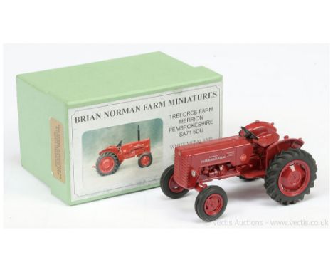 Brian Norman Farm Miniatures FM11 Mc Cormick International B250 Tractor - dark red including wheels, black - Mint in an Excel