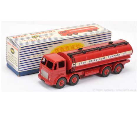 Dinky 943 Leyland Octopus "Esso Petroleum Company Ltd" Tanker - red including chassis, tanker and Supertoy hubs with treaded 