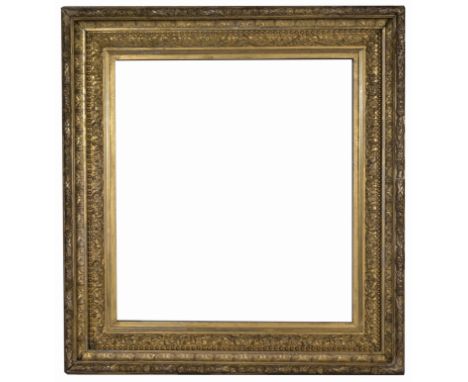 American 1880's Frame. Rabbet Size: 20 1/8 x 18 1/8 in. Overall Framed Size: 27 x 23 in. (89-203) (300) Provenance: The histo